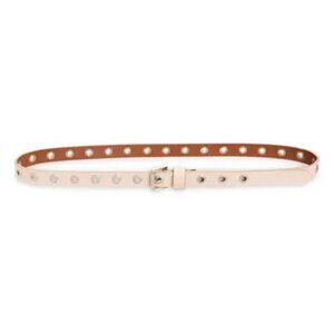AllSaints Rivet Leather Belt – Blush / Antique Nickel, Medium, NWT